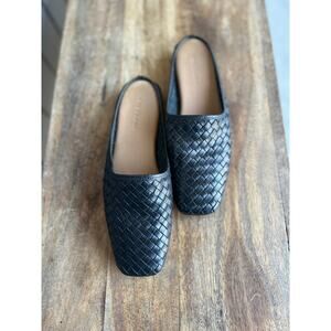 Everlane Black The Woven Leather Mule Slip On - Women's Sz 6.5